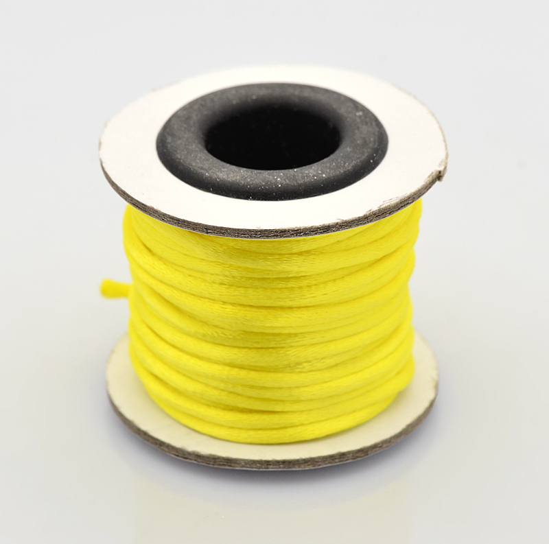 Nylontråd, 2mm. Hel rulle.  Gul - 3