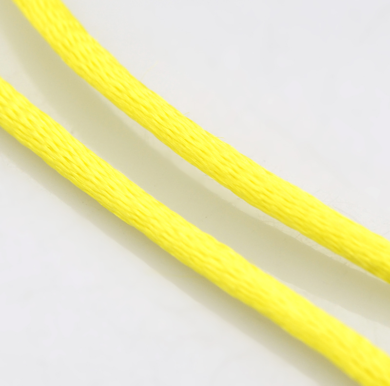 Nylontråd, 2mm. Hel rulle.  Gul - 2