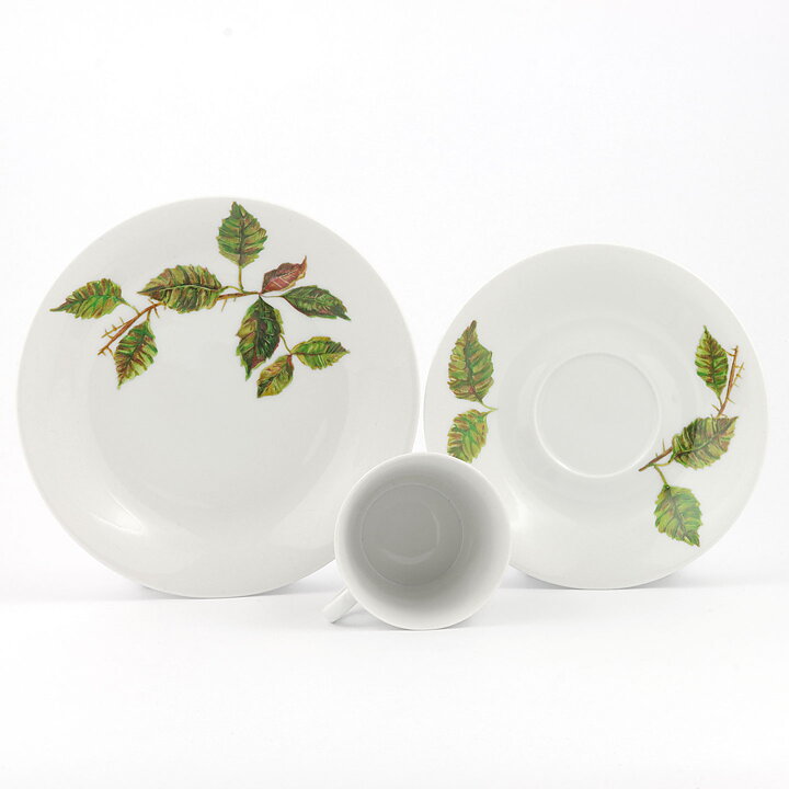 Anneli Qveflander (Ruusu 1957) Breakfast Set with Rose Decor