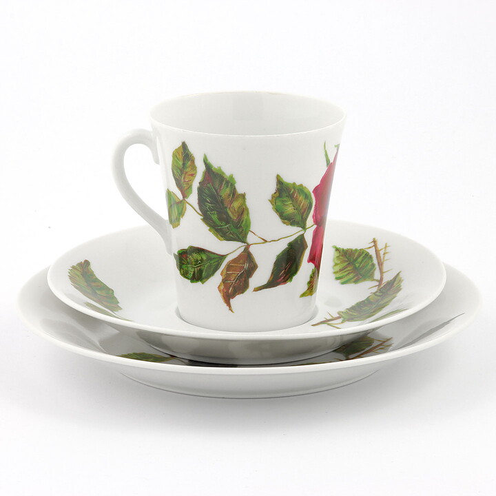 Anneli Qveflander (Ruusu 1957) Breakfast Set with Rose Decor