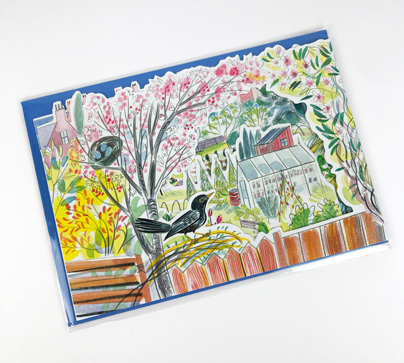 Blackbird, 3D allotment card - 2
