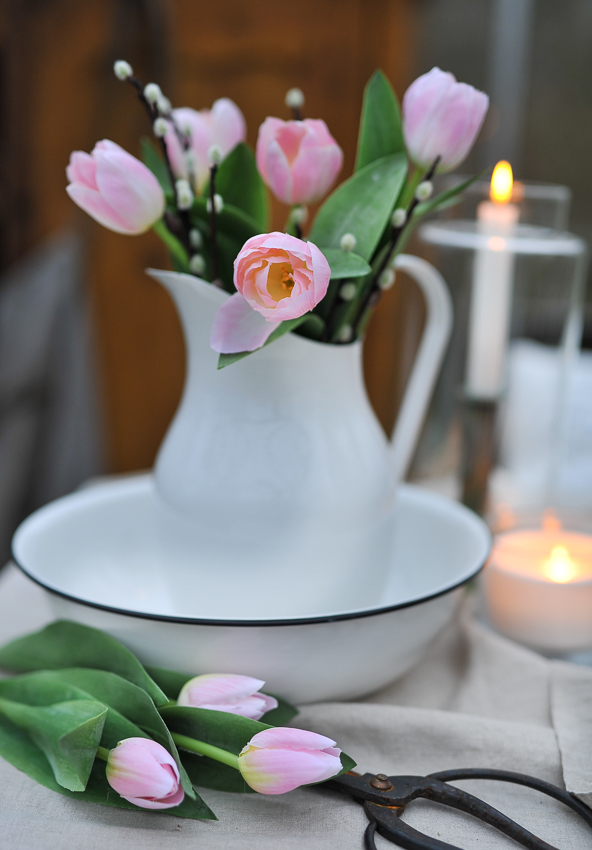TULIP BOUQUET 8-PACK - LIGHT PINK TULIPS - 36 CM - 4