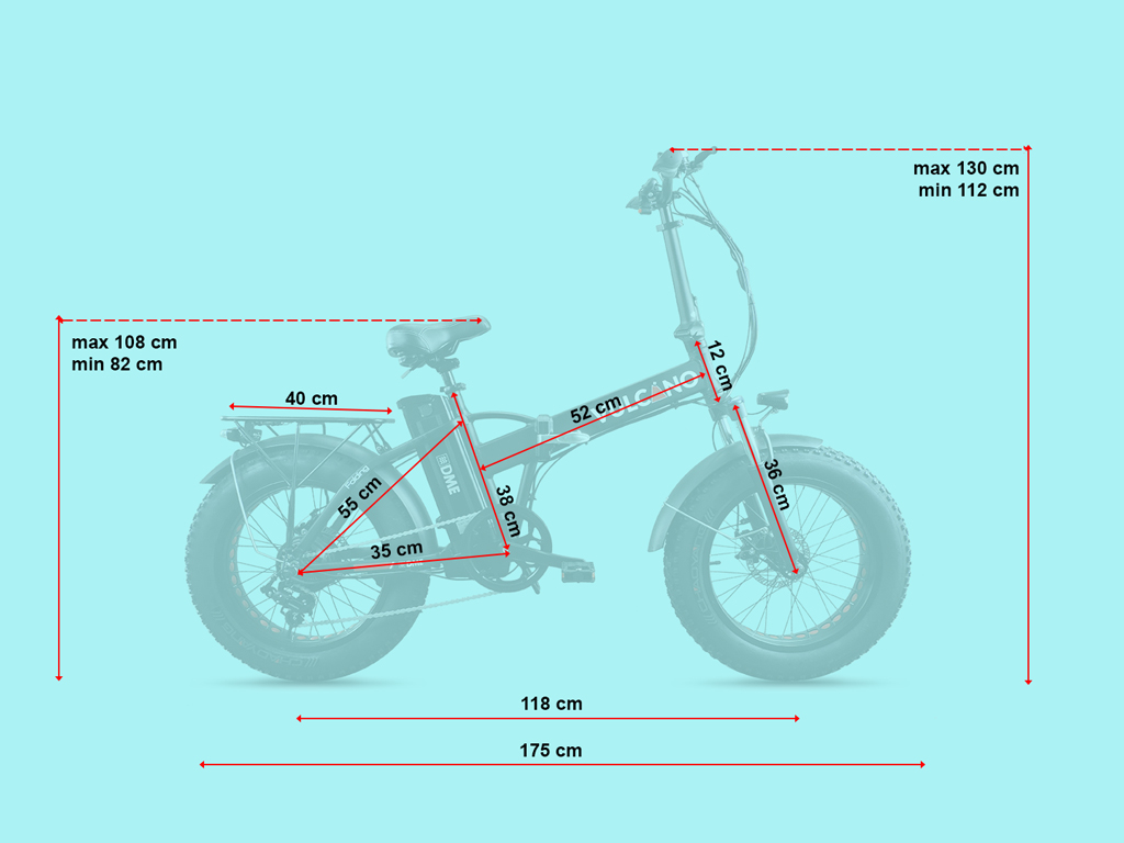 BIGWAY 20"  FAT BIKE 250W 36V ELECTRIC BIKE - 19