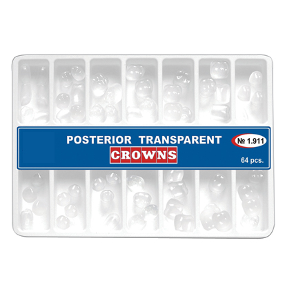 Transparent Posterior Crowns, 1x64 pcs