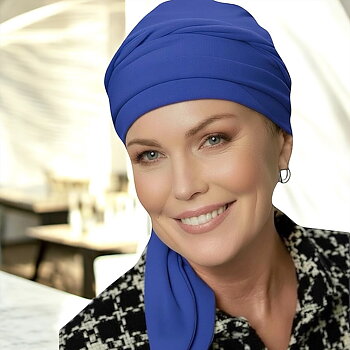 Carolina blå, turban sjal i bambu