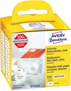 Etikett Avery 70x54mm 320/fp