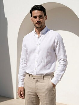 Linneskjorta Linston White