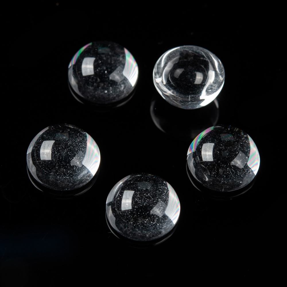 Cabochon in glass round 10x5mm  - 2