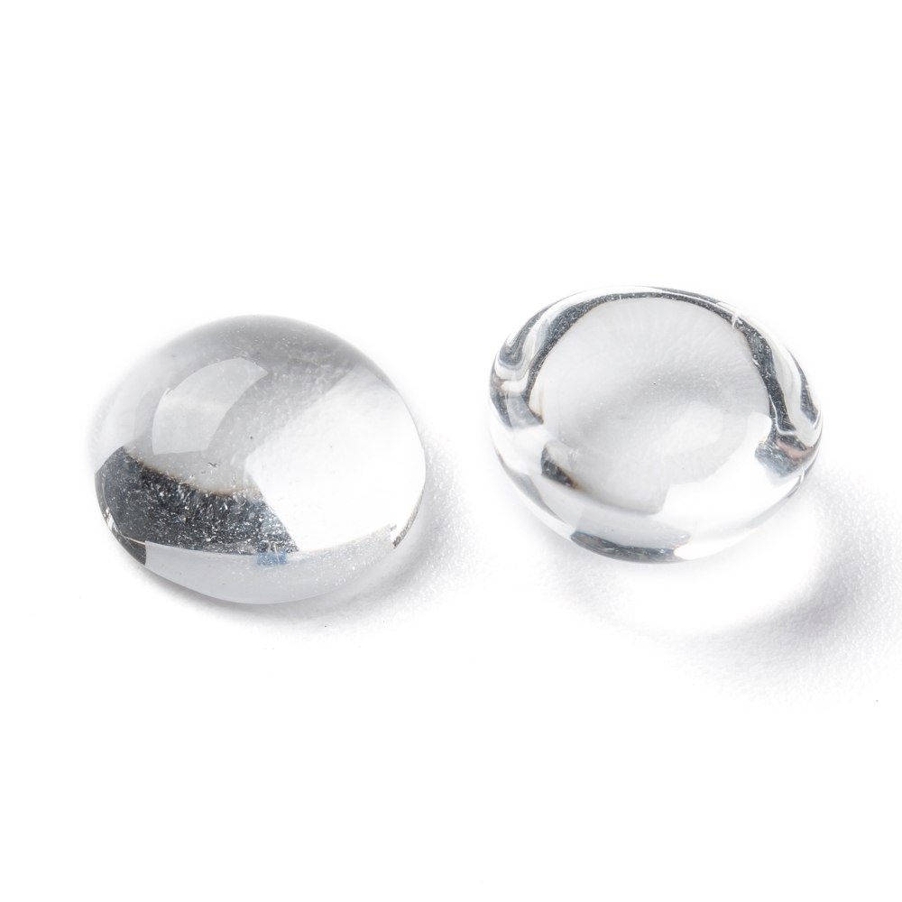 Cabochon in glass round 10x5mm  - 4