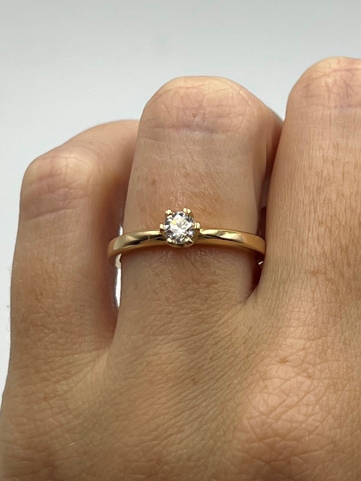 Ring Julia handgjord diamant guld 18 karat  - 7