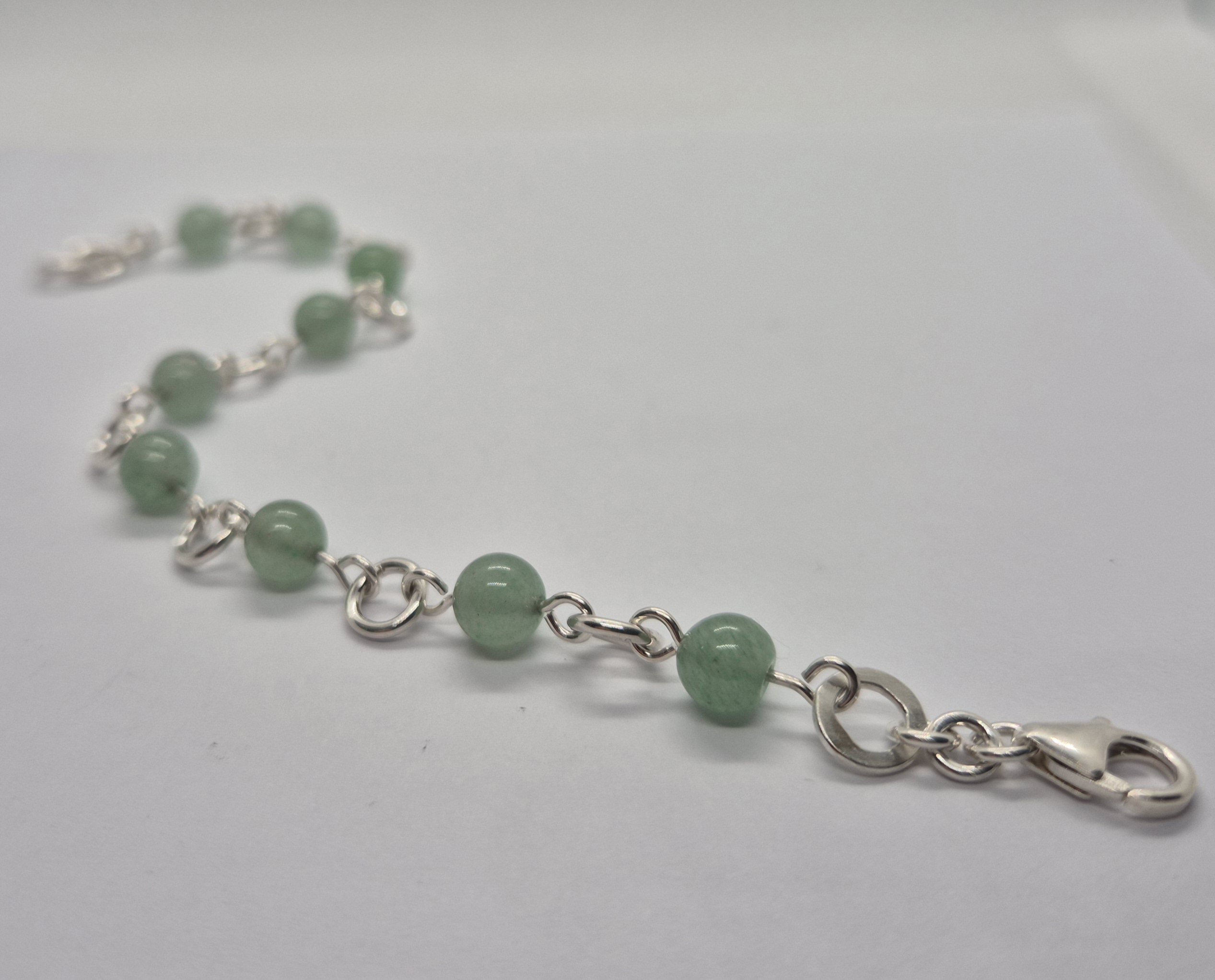 Armbandskedja, Aventurin - 925 Sterling Silver