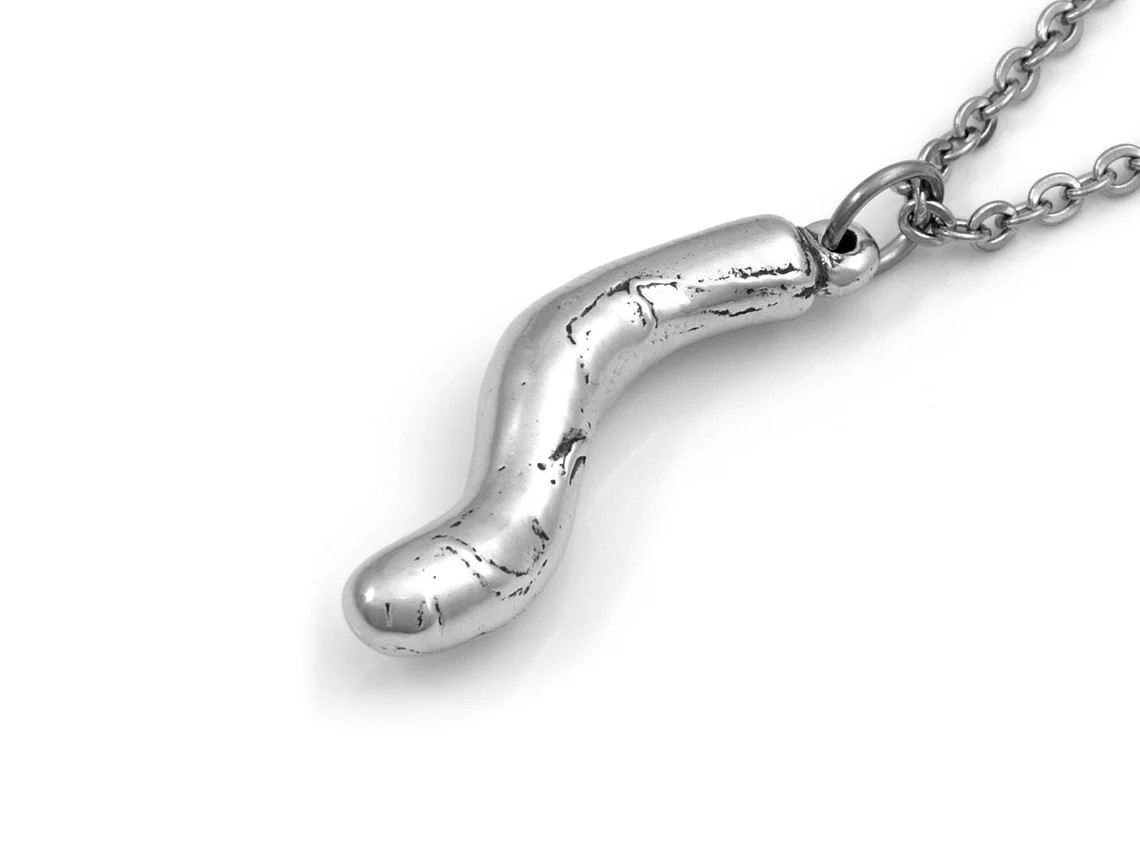 Blindtarm Halsband, Anatomiskt Smycke i Tenn