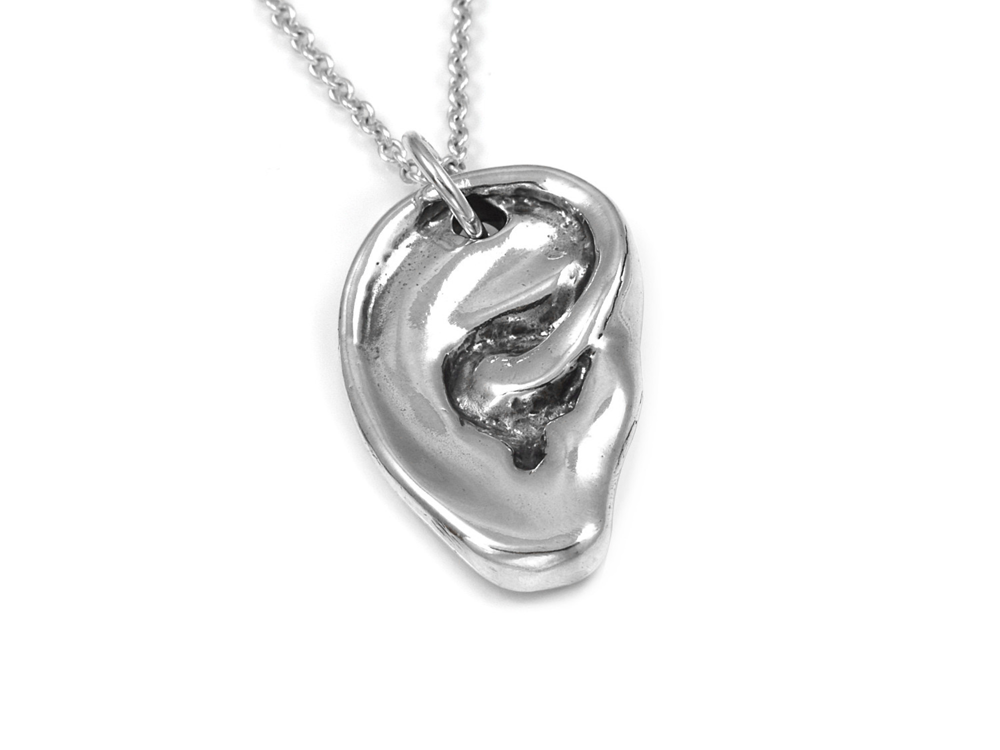 Öra Halsband, Anatomiskt Smycke i Silver