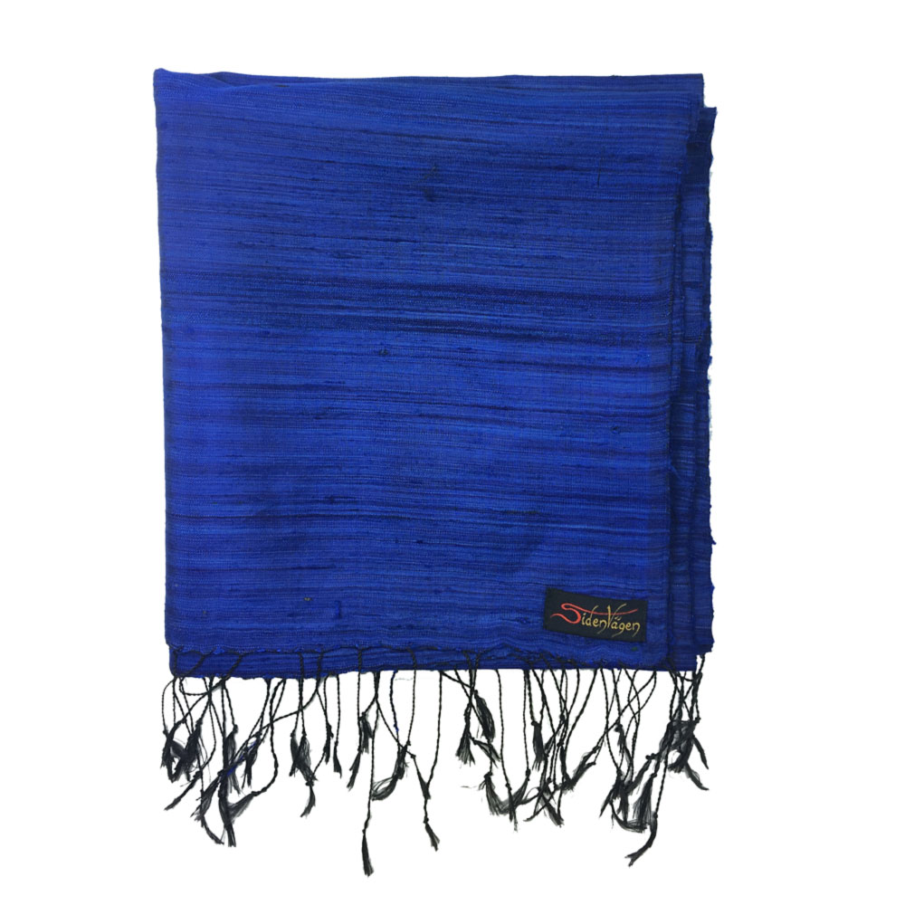 Magda Electric Blue Sidensjal  - 2