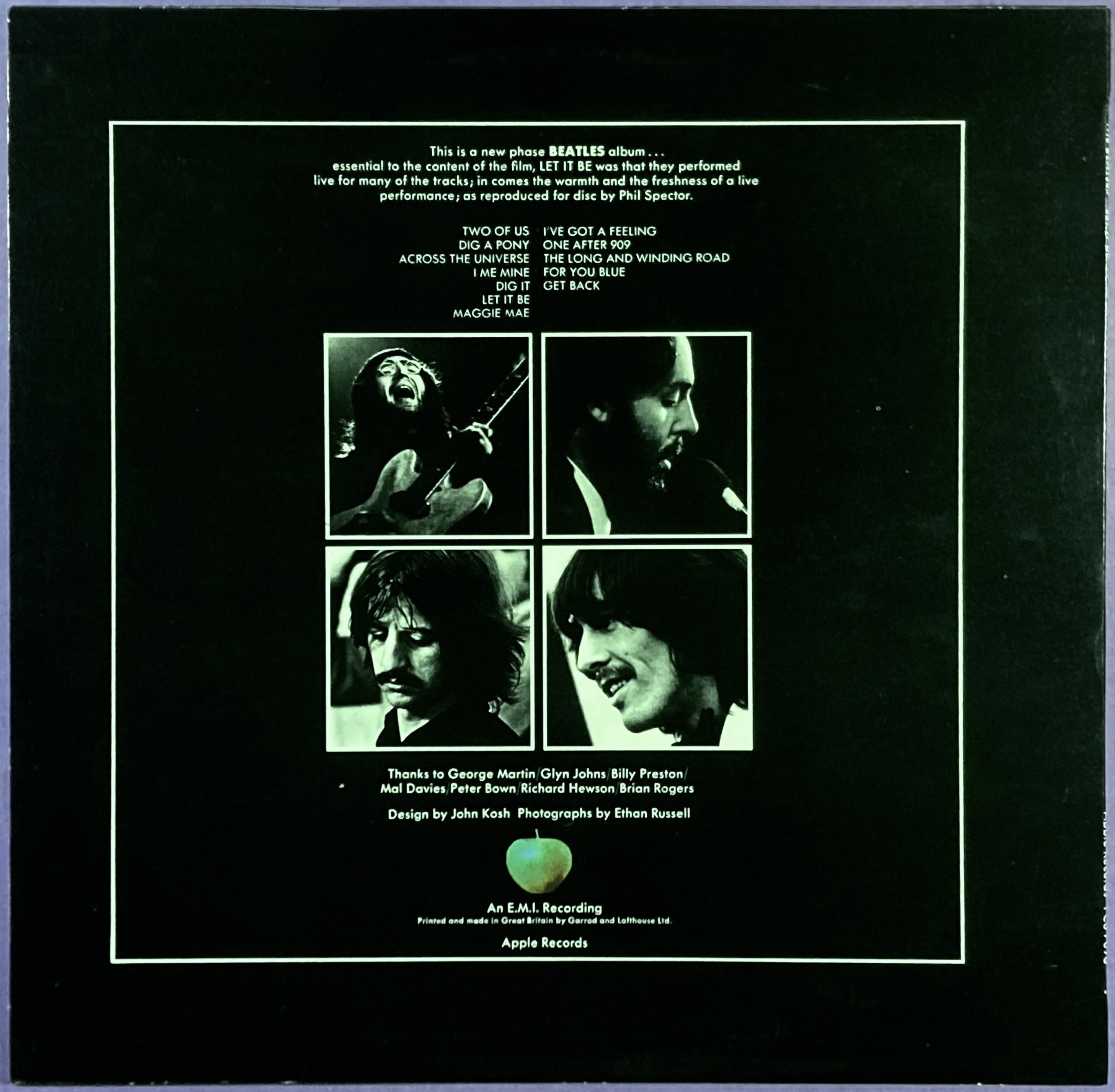 BEATLES - Let it be - SVENSK orig LP 1970 - 2