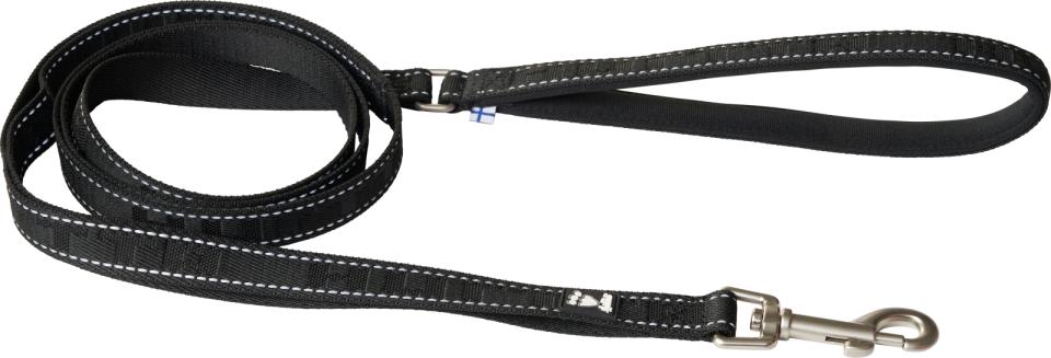 Hurtta Casual ECO Reflexkoppel 180 x 20 cm - Svart och Kanel - 2