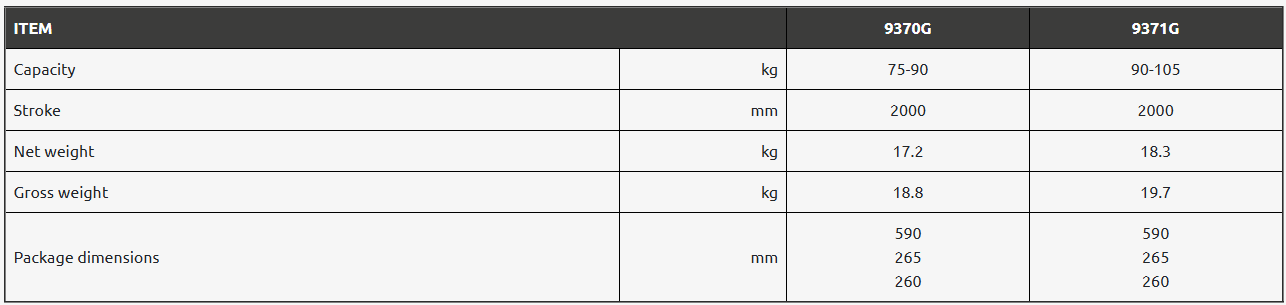 Balansblock Tecna Nollgravitation 9370GB / Maxlast: 75-90 kg - 3