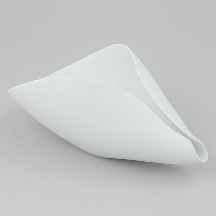 スティグ・リンドべリ Vecklaシリーズ  曲線美の白いボウル Bowl 1950年 21 cm