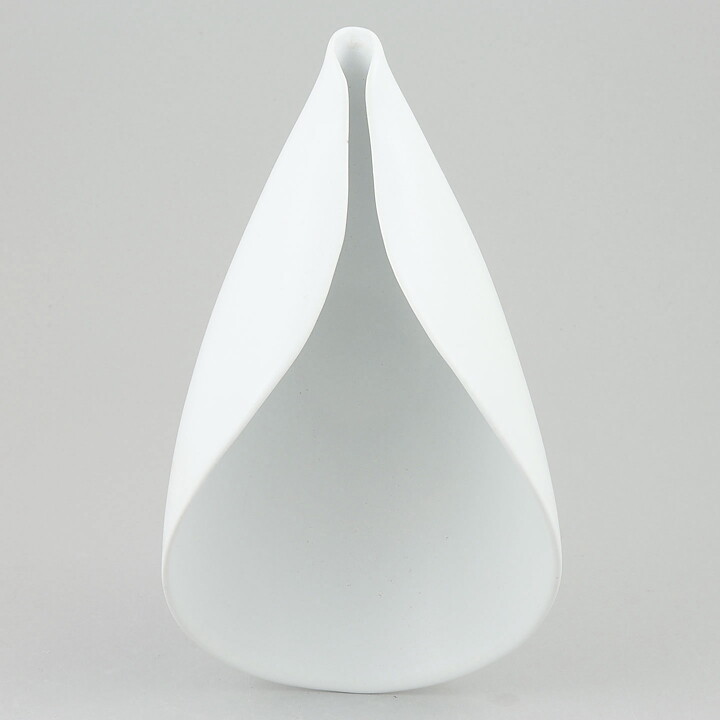 スティグ・リンドべリ Vecklaシリーズ  曲線美の白いボウル Bowl 1950年 21 cm