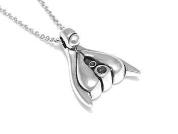 Klitoris Halsband, Erotik Smycke i Silver