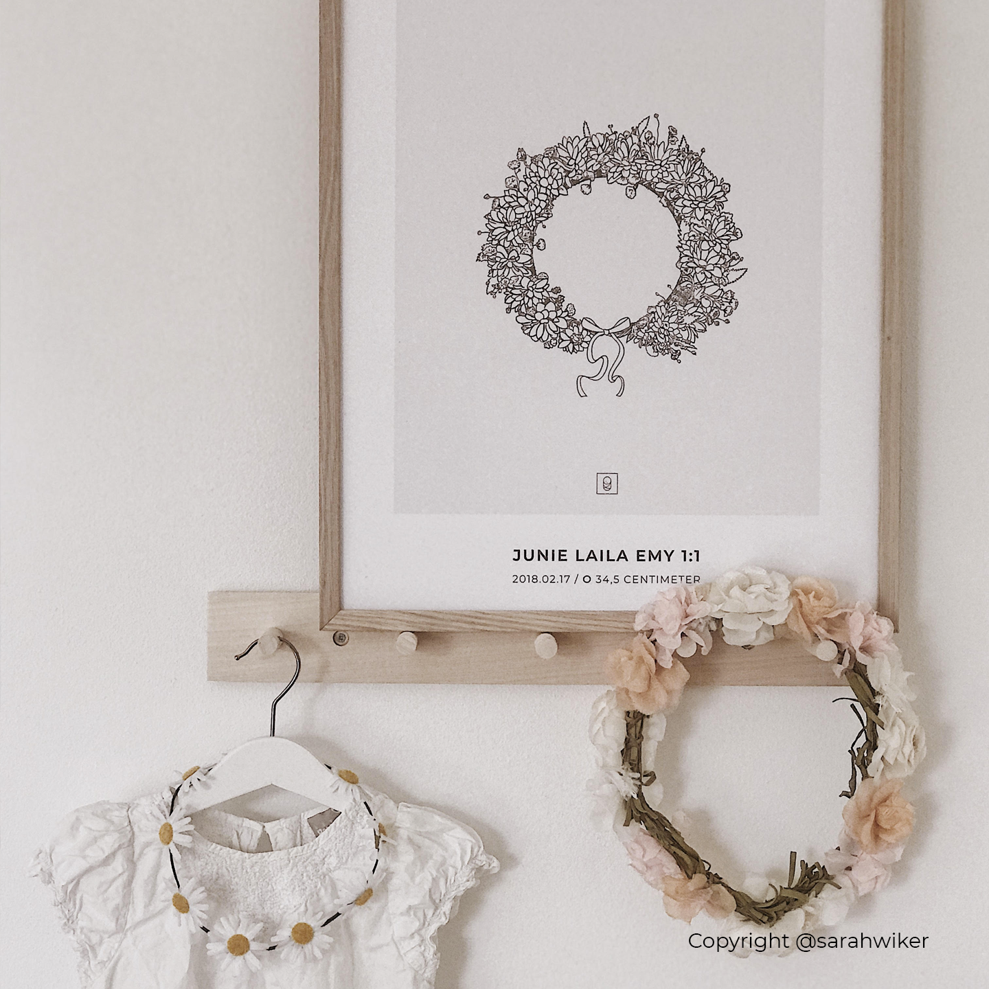 Floral Crown 1 birth poster