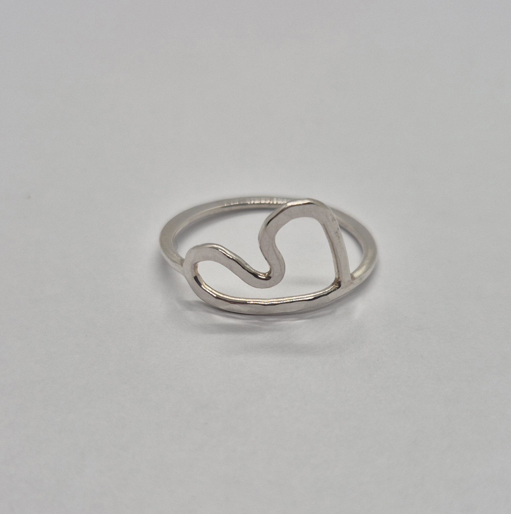 Handsmidd trådring hjärta nr. 2 - 925 Sterling Silver