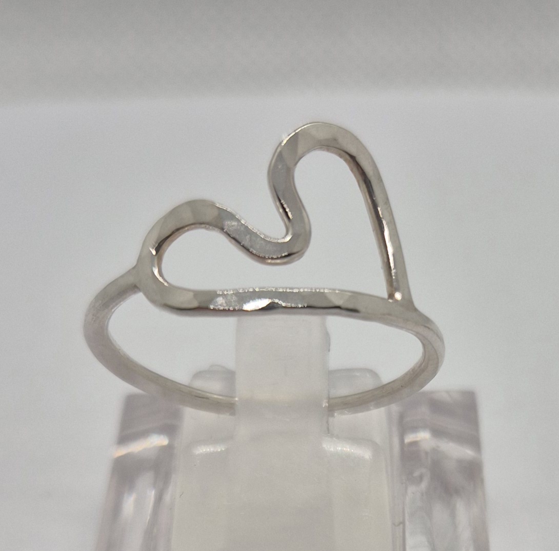 Handsmidd trådring hjärta nr. 2 - 925 Sterling Silver - 3