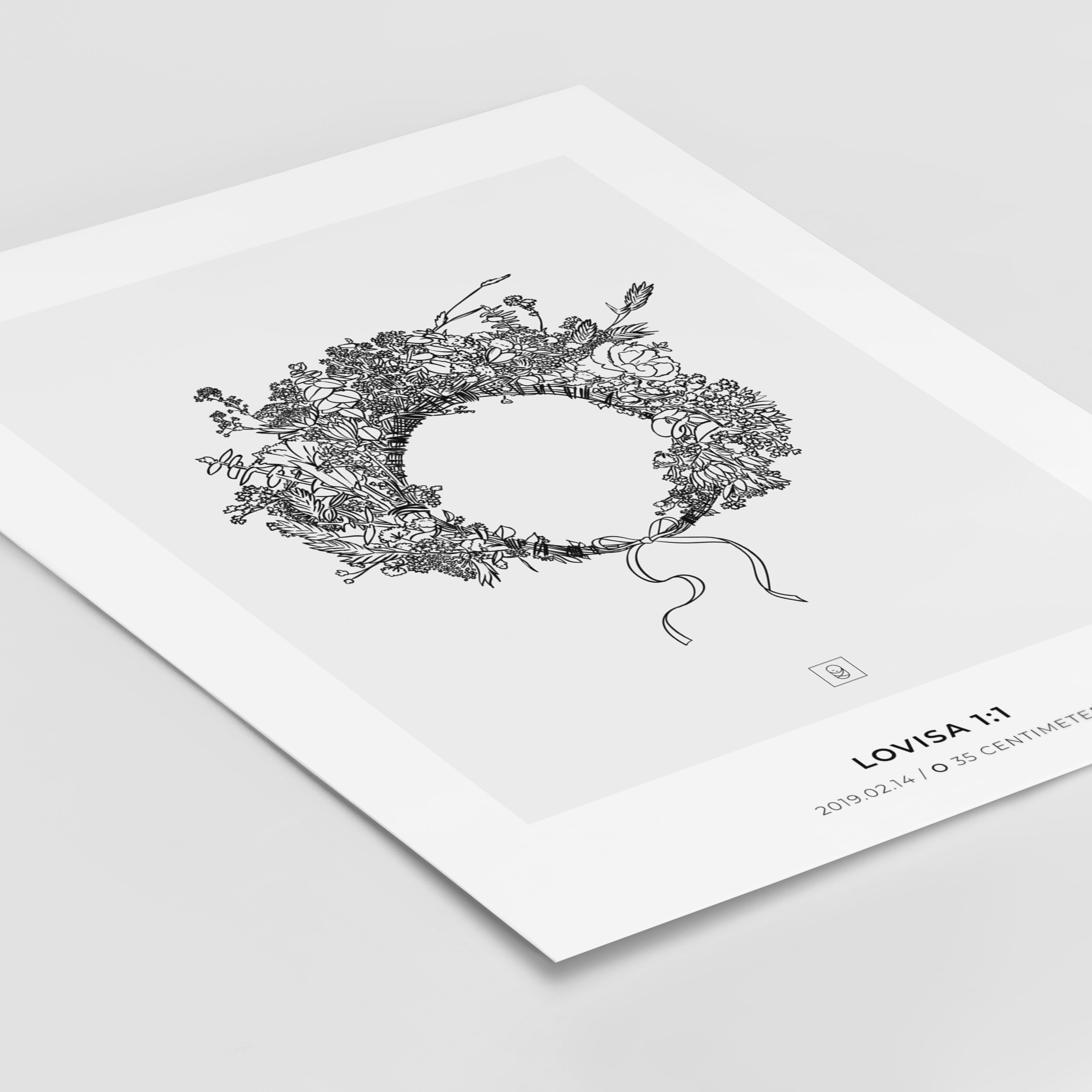 Floral Crown 3 birth poster in 1:1 scale