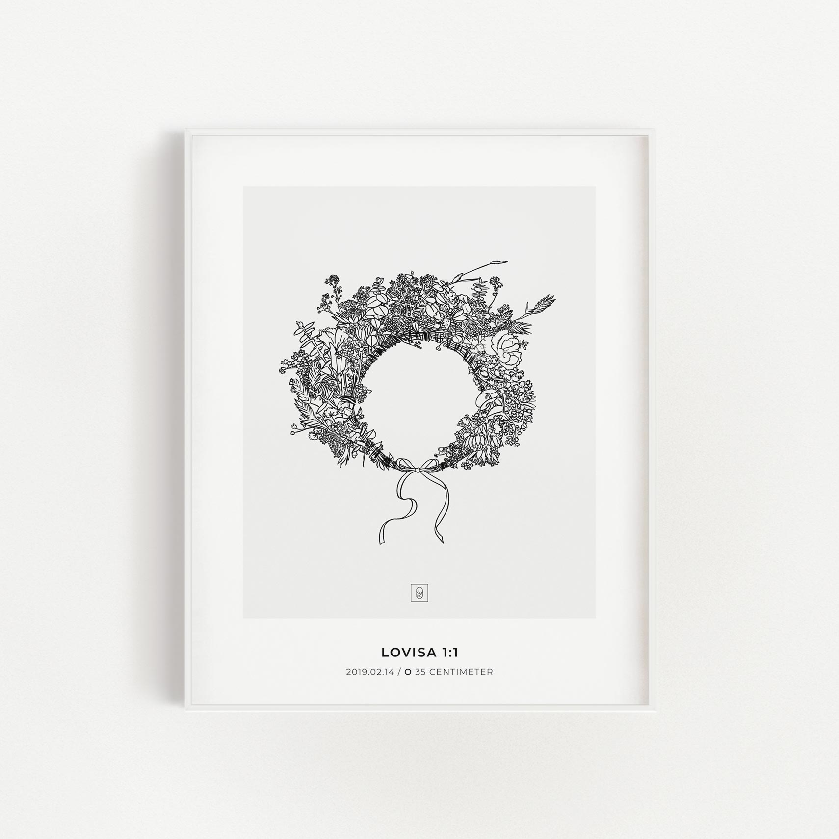 Floral Crown 3 birth poster in 1:1 scale