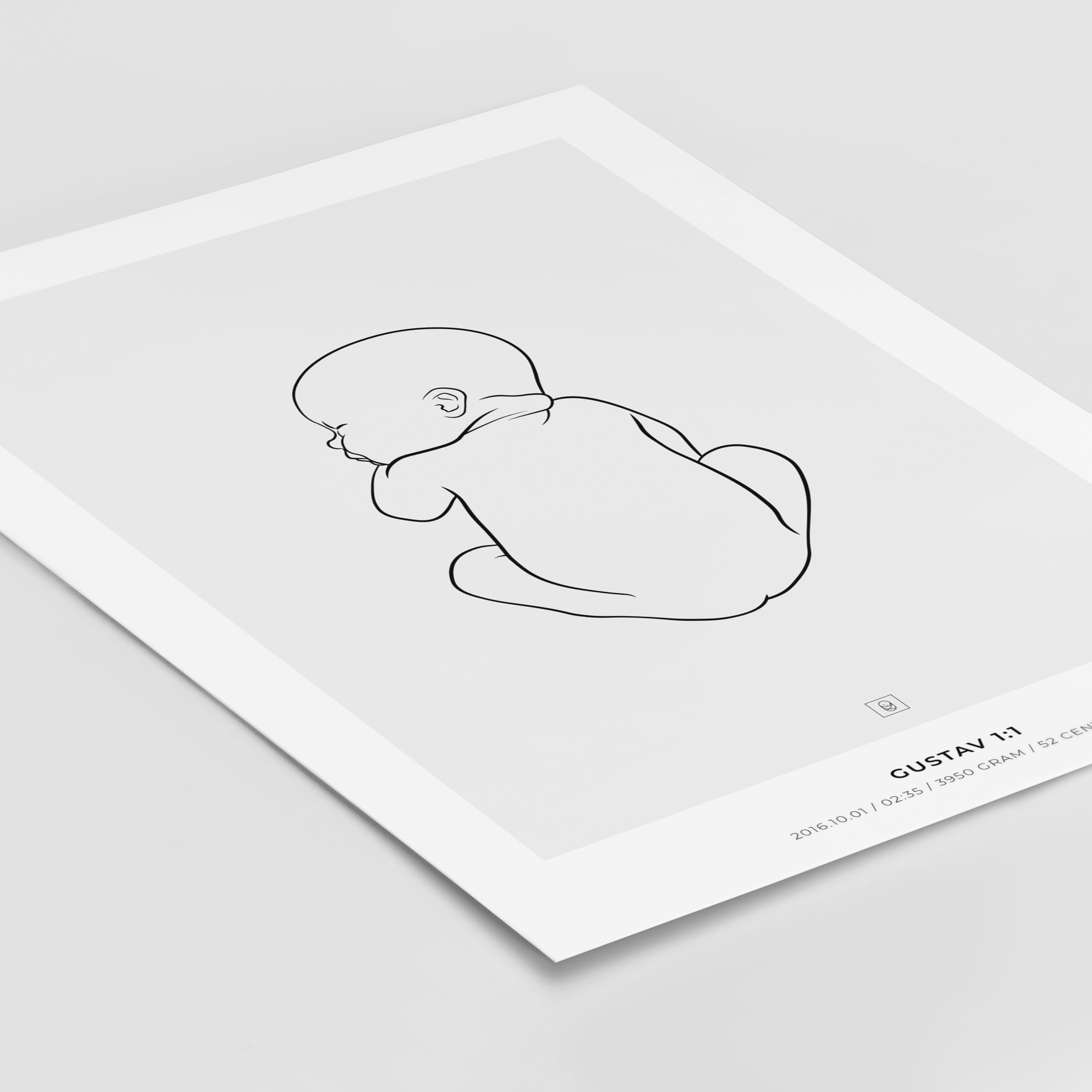 Gustav 1:1 scale birth poster