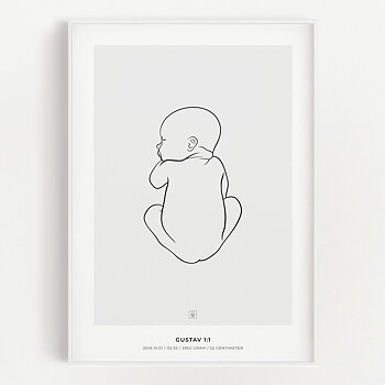 Gustav 1:1 scale birth poster
