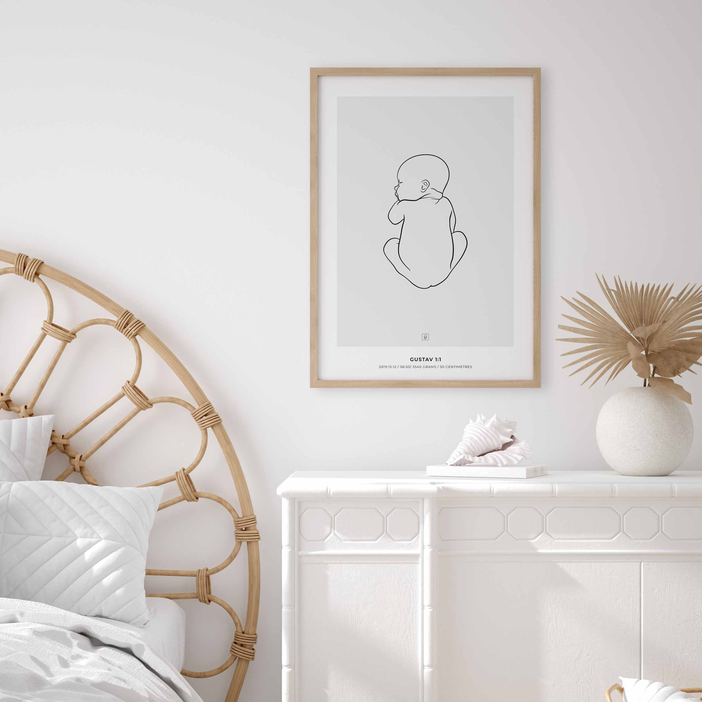 Gustav 1:1 scale birth poster