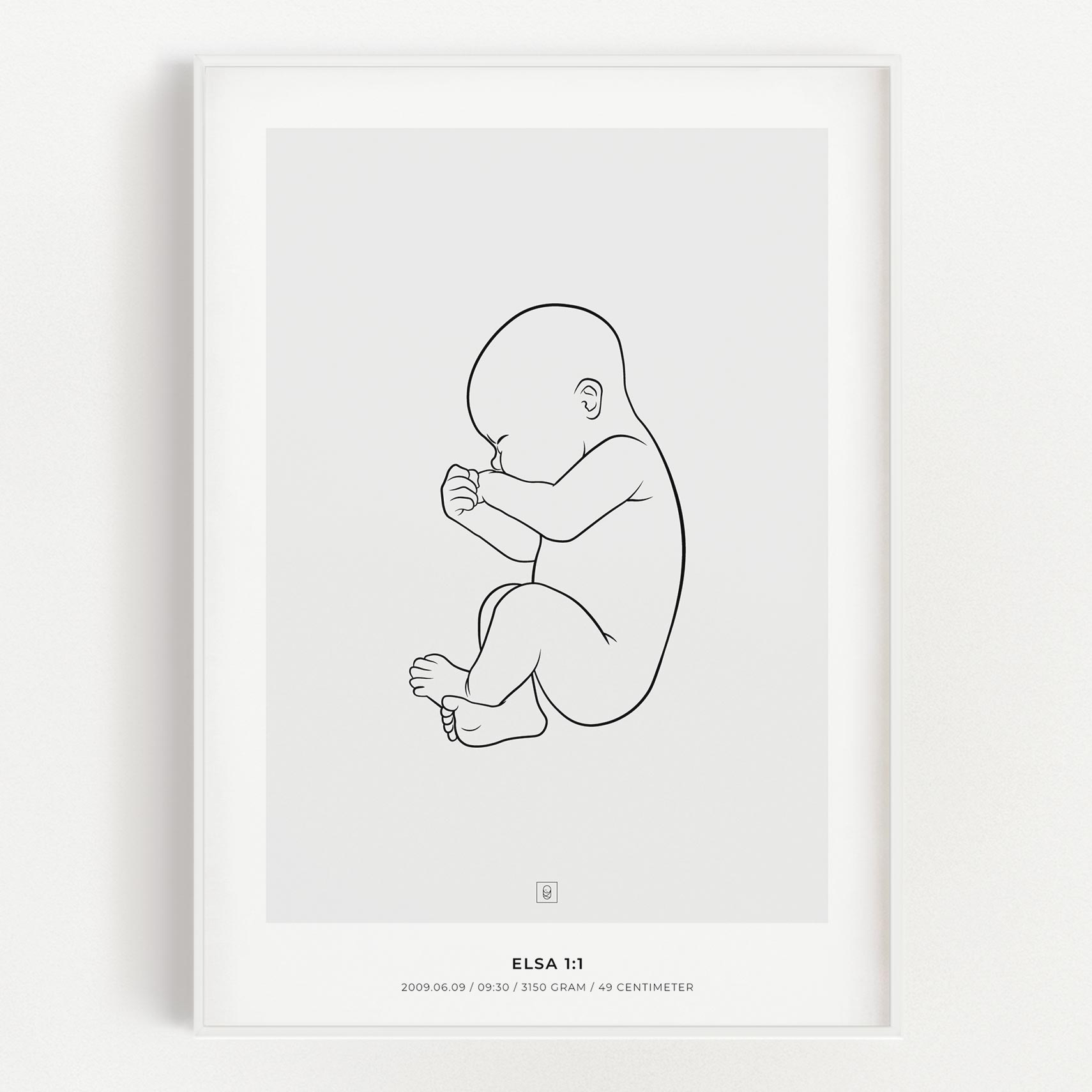 Elsa 1:1 scale birth poster