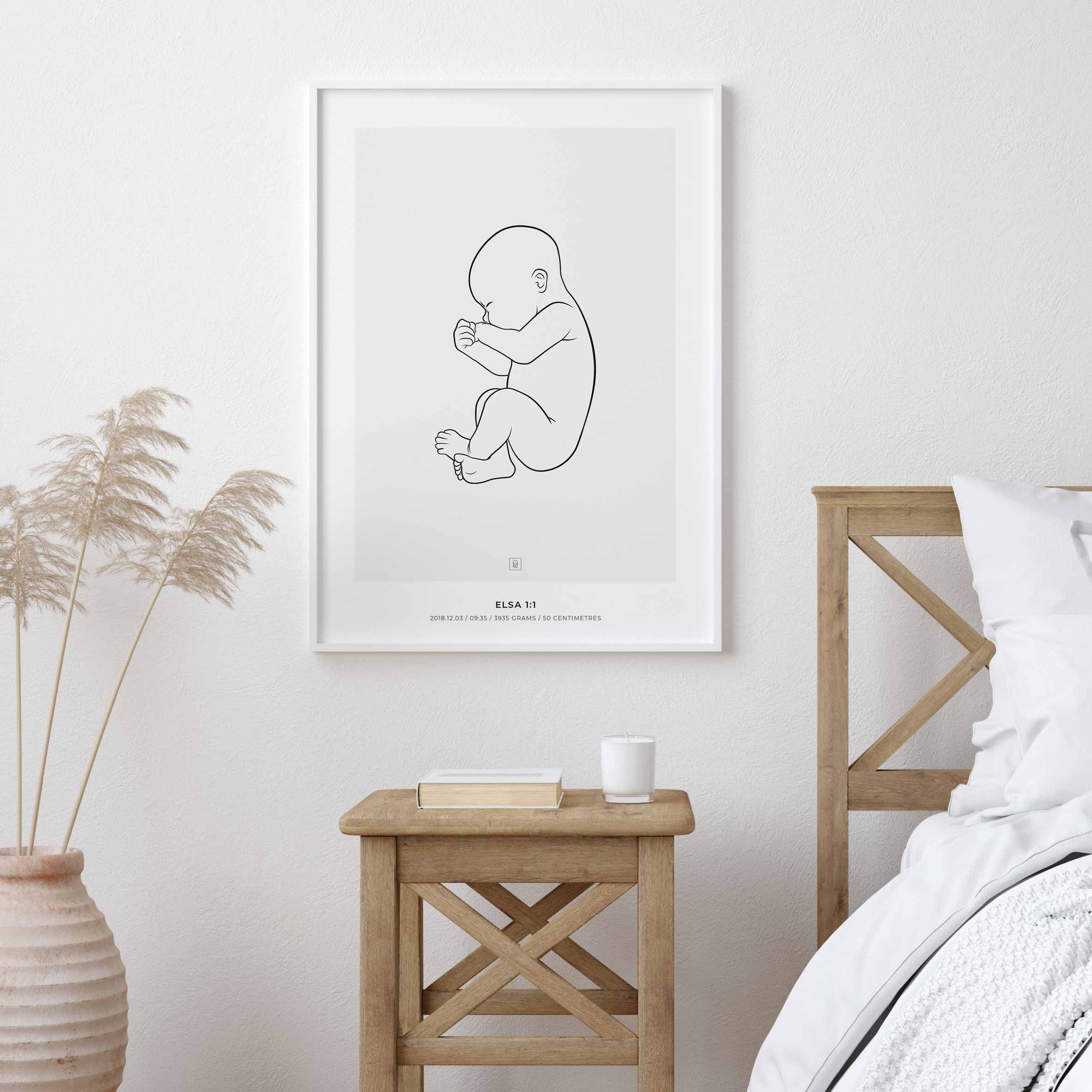 Elsa 1:1 scale birth poster