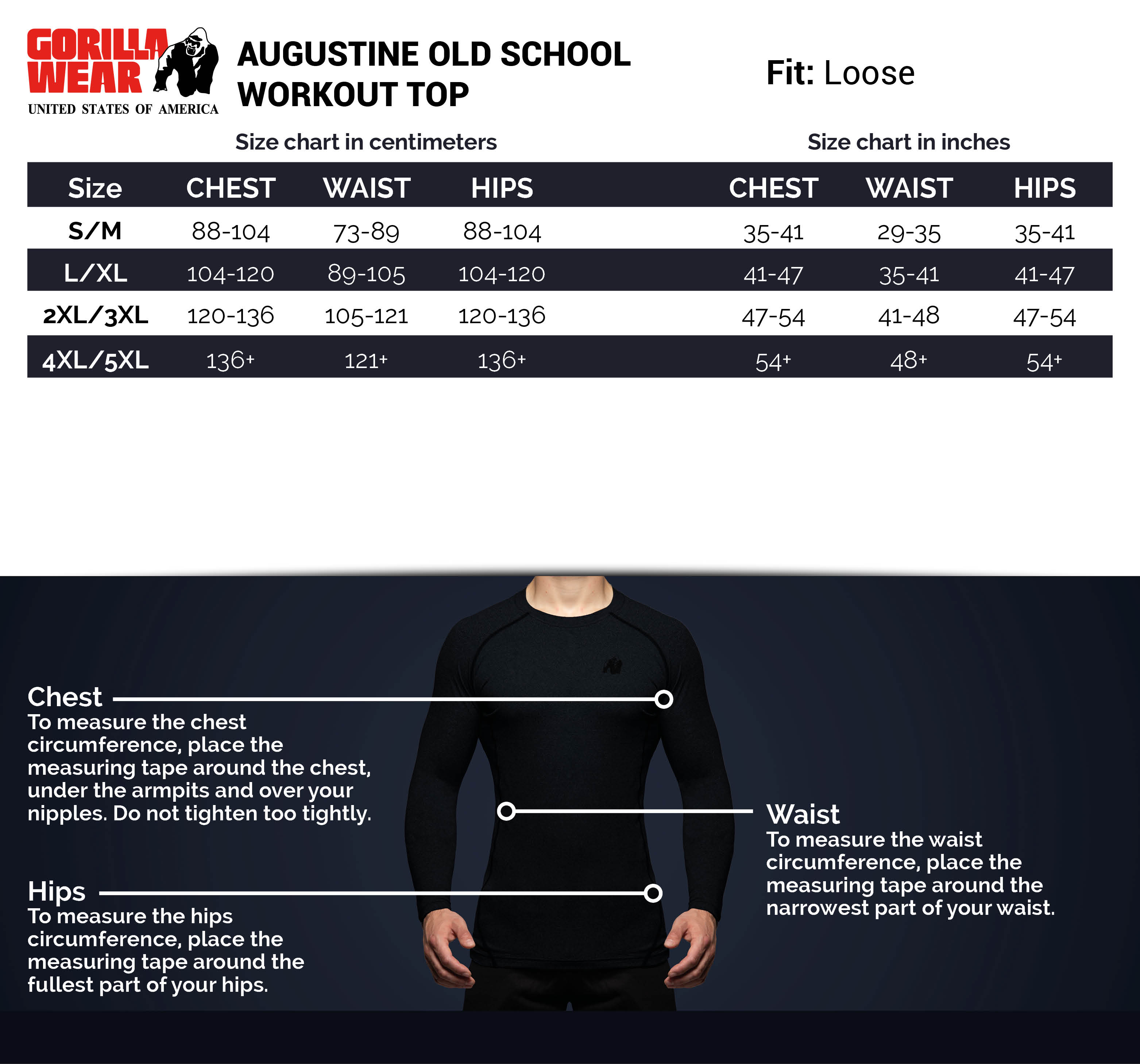 Augustine Old School Work Out Top, black - 3