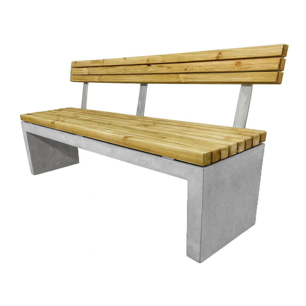 Betongbänk ryggstöd Pion - 4
