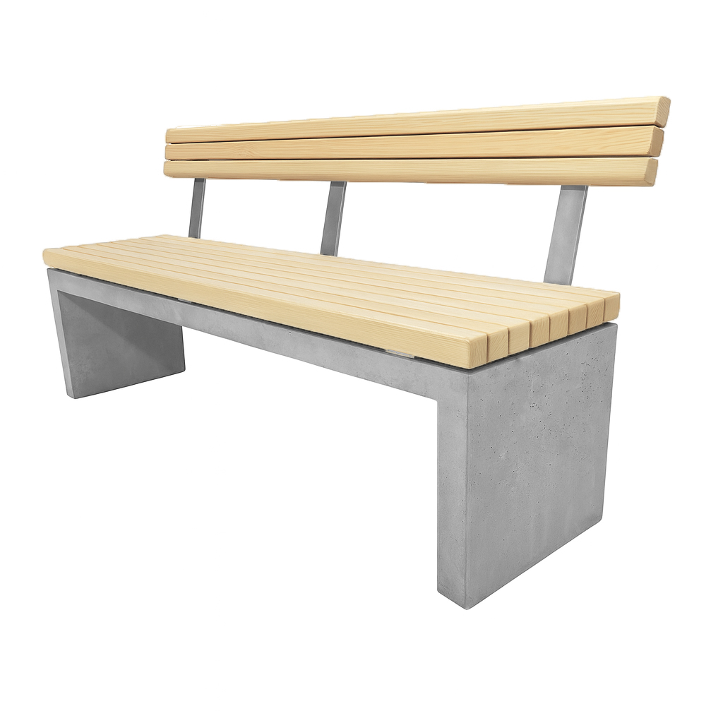 Betongbänk ryggstöd Pion - 5