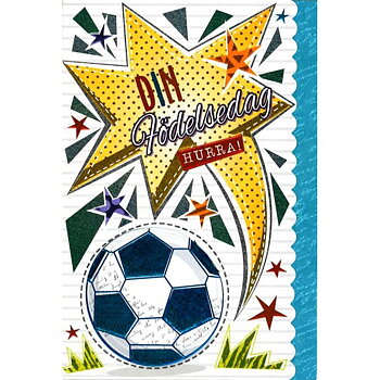 Dubbelt Födelsedagskort, Fotboll - Spader