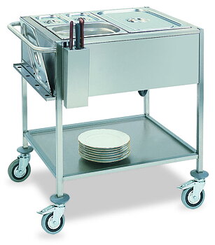 Bain Marie / Service wagon 2xGN1/1
