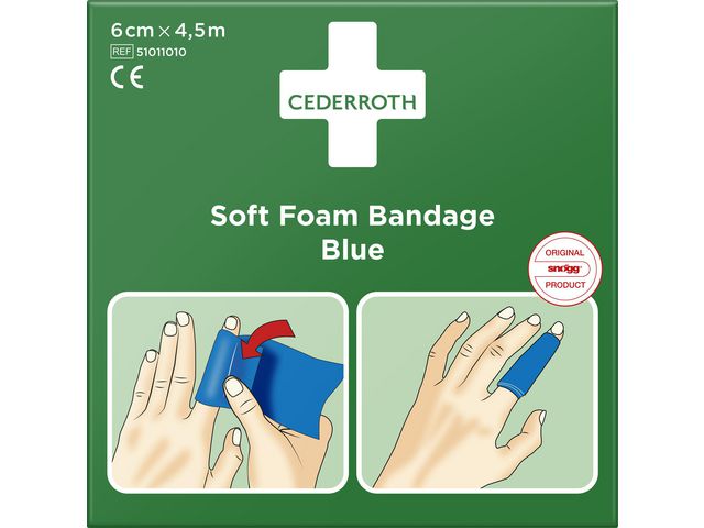 Plåster Soft Foam 6cmx4,5m Blå - 4