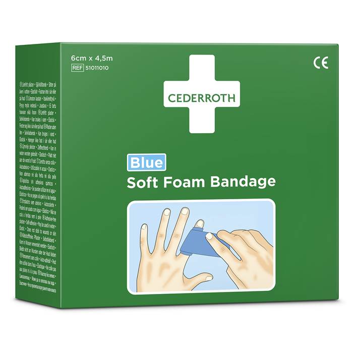 Plåster Soft Foam 6cmx4,5m Blå - 2