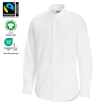 Herrskjorta Oxford Slim Fit - Cottover - Fairtrade, EKO & GOTS - Vit