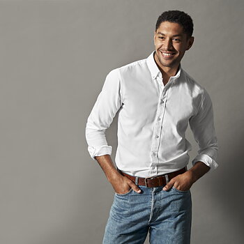 Herrskjorta Oxford Slim Fit - Cottover - Fairtrade, EKO & GOTS - Vit