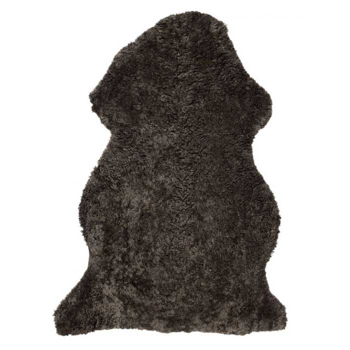 Curly Lockigt Fårskinn Brun