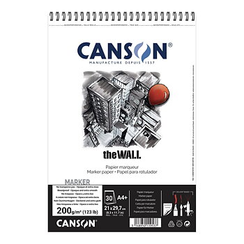 Canson  Markerblock The Wall 200gr A4 30ark