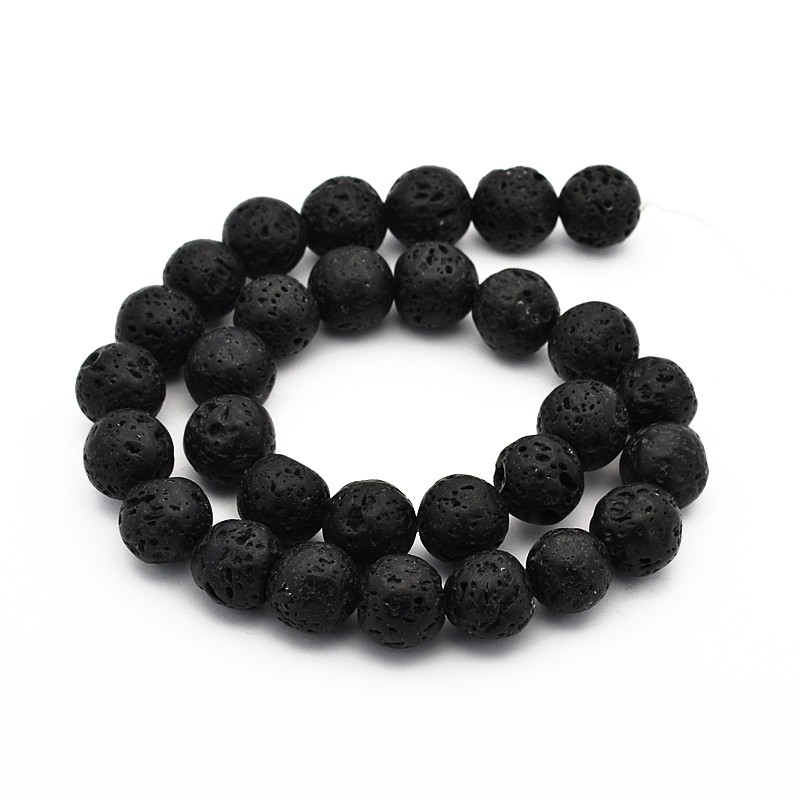 Lavasten 14mm hel sträng lava kulor - 2