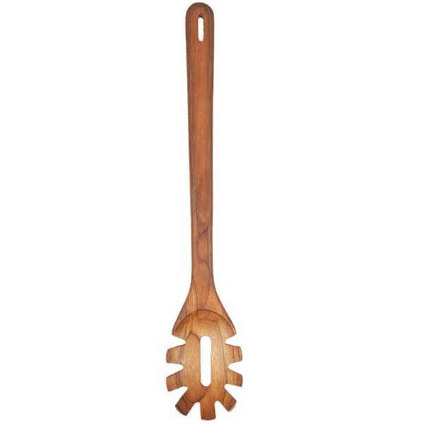 Spagettislev i trä (teak) 33 cm . Elegans och funktion för ditt kök