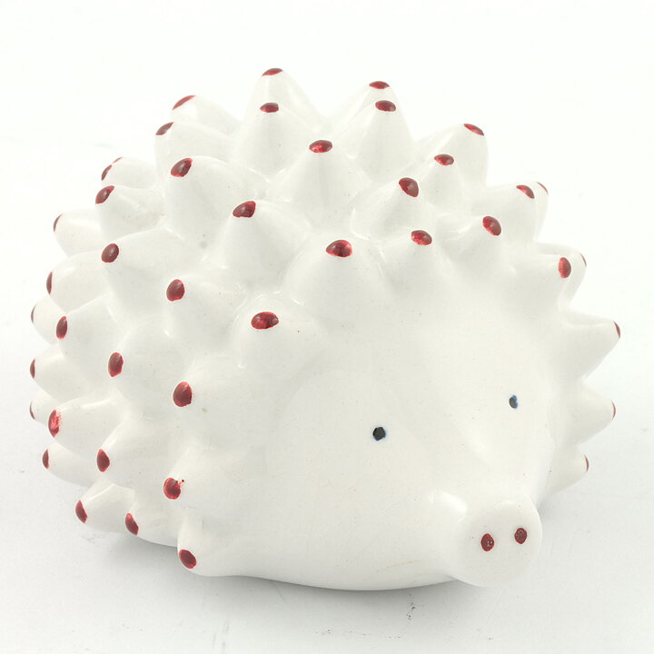 Marianne Westman (1960s) White Hedgehog with Red Spines 8 cm