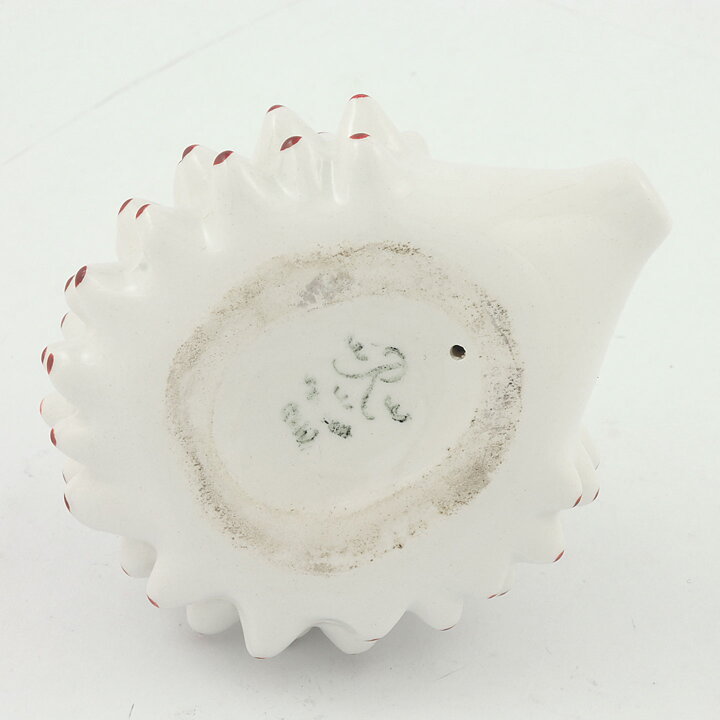 Marianne Westman (1960s) White Hedgehog with Red Spines 8 cm