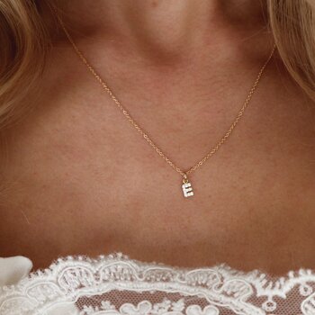 LOVE INITIAL MINI NECKLACE -GOLD